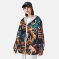 thumbnail image 3 of Pofeuu Whimsical Animal Spiral Print Sun Protection Outdoor Lightweight Full Zip UV Cooling Hoodie Long Sleeve Summer Clothing for Outdoor Hiking-Medium, 3 of 7