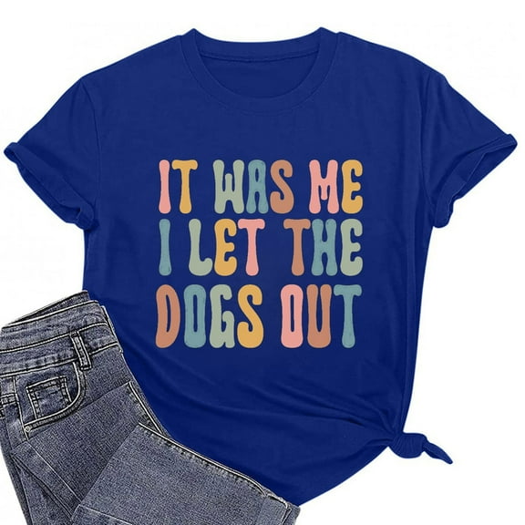 Fesfesfes Ladies T Shirts Women's Spring And Summer Casual Daily Round Neck Short Sleeve Fashion Print Graphic T-Shirt Short Sleeve Tops T Shirts for Women XL(US:10)