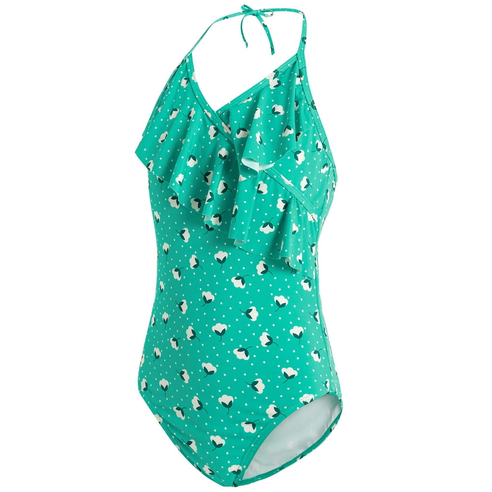 AS ROSE RICH - AS ROSE RICH Girls Swimsuits One Piece Ruffle Bathing ...