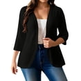 thumbnail image 3 of Bovxnpu Women's Casual Jacket Lightweight Cardigan Women's 3/4 Sleeve Loose Cardigan Jacket Tops, 3 of 8