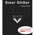 thumbnail image 2 of Siser Glitter Iron On Heat Transfer Vinyl 12 Inches Actl. Size 11.8" Black, 25 Yards, 2 of 10