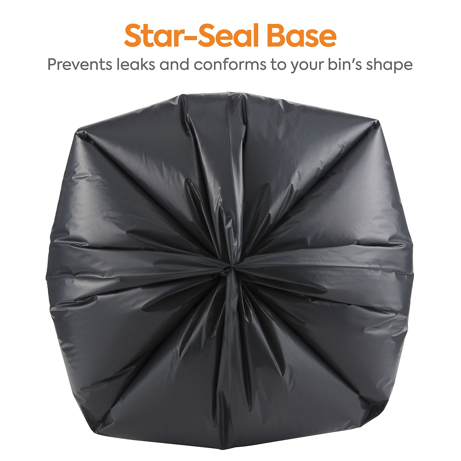 Staples Coastwide Professional 55-60 Gallon Trash Bag 38" x 58" Low Density 1.8 mil Black 100