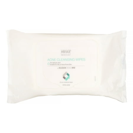 SUZANOBAGIMD On the Go Acne Cleansing Wipes for Oily or Acne-Prone Skin, 25 Pre-Moistened