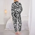2 Piece Womens Pajama Sets Zebra print black white cool Soft