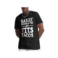thumbnail image 1 of T-shirt for men easily Distracted By Tits and Tacos | adult Humor Men's Gift T-Shirt Funny Shirts for Men, 1 of 6