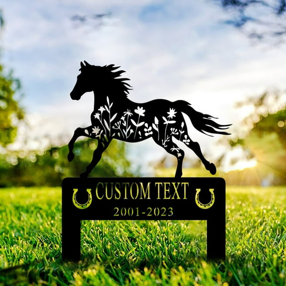 Custom Horse Memorial Stake Sign, Horse Lover Gift, Sympathy Sign, Remembrance Stake, Ranch Decor, Grave Markers Sign