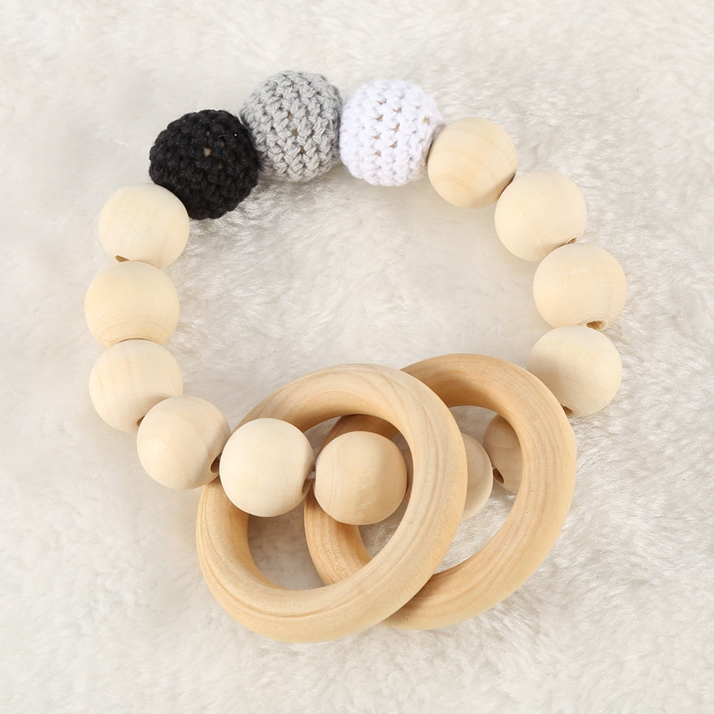 wooden teething bracelet