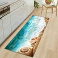 thumbnail image 2 of JUNWELL Bath Mats for Bathroom  Bathroom Mats Rugs No Silp  Beach Starfish Sea Shell Washable Cover Floor Rug Carpets Floor Mat for Kitchen Bedroom Indoor 23.6X35.4in, 2 of 5