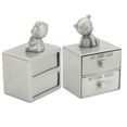 thumbnail image 2 of Bear Shape Metal Tooth Box Storage Case with 2 Drawers for Kids Growth Memorial Gift Jewelry Collection (Antique Tin), 2 of 3