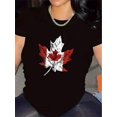 thumbnail image 6 of 【New Arrival】Canada Flag Maple Leaf Art Graphic T-Shirt, Cotton Crew Neck Short Sleeve Tee, Canadian National Day Casual Wear Patriotic Gift, 6 of 10