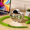 thumbnail image 7 of Qaailabf Cloud Shape LED Digital Alarm Clock | Large Display, Voice-Activated, Date & Temperature, Alarm & Snooze | Energy Saving Plastic Desk Clock for Bedroom, Study, Kids, White, 1 Piece, 7 of 7