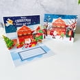 thumbnail image 4 of RV 4 piezas de tarjetas de felicitación de Navidad hechas a mano creativas Tarjeta de alto grado de árbol de Navidad tridimensional 3D (alce) Rojo Verde, 4 of 5