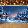 thumbnail image 3 of Winter Wonderland Snowman Banner Holiday Decoration Christmas Theme for Holiday Party Indoor Decoration Outdoor Celebration, 3 of 9