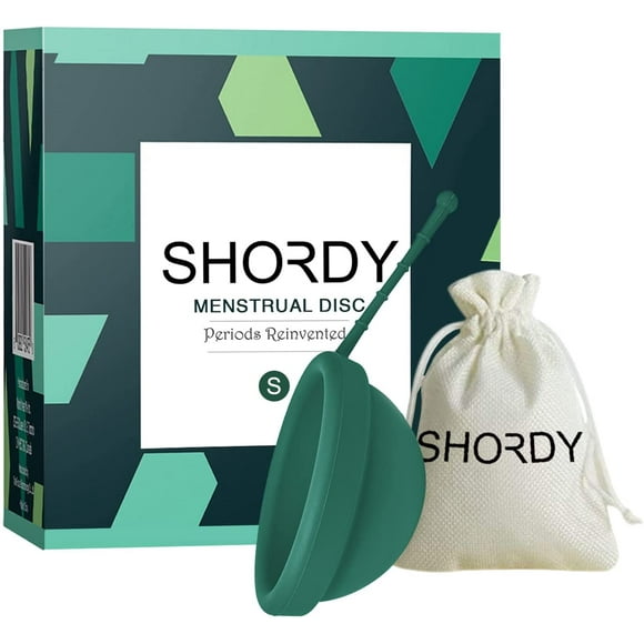 SHORDY Reusable Menstrual Disc (Small) Leak-Free Period Disc Tampons, Pads & Cups Alternative (Green)