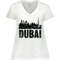 thumbnail image 3 of Inktastic Dubai City Skyline with Grunge Women's Plus Size V-Neck T-Shirt, 3 of 5
