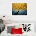 thumbnail image 4 of JRXY -100% Hand-Painted Contemporary Art Oil Painting On Canvas Texture Palette Knife Tree Paintings Home Interior Decor Abstract Art 3D Golden Flowers Paintings Large Canvas 20x16in 16x12in, 4 of 4