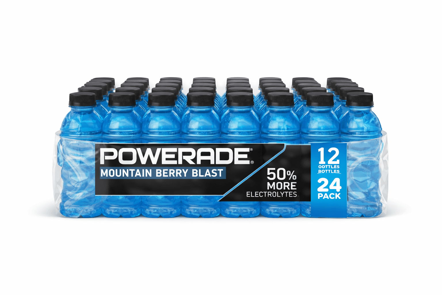 Powerade Fruit Punch Sports Drink 32 oz Plastic Bottles - Pack of