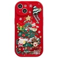 thumbnail image 5 of 2 fundas navideñas para iPhone 14 Pro Max de 6,7 pulgadas, feliz Navidad de silicona suave TPU 3D lindo muñeco de nieve Santa/astas de alce encantadora funda protectora de regalo para 6,7 ​​pulgadas, 5 of 5