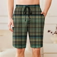 thumbnail image 2 of Busydd Mens Shorts Fashion Plaid Pajama Shorts Elastic Waist Drawstring Sleep Shorts Casual Comfy Gym Athletic Shorts with Pockets, 2 of 6