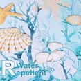 thumbnail image 3 of Coastal Tablecloth, Ocean Nautical Table Cloth, Coral Starfish Seashell Table Covers, Beach Themed Waterproof Table Cover for Dining Table Kitchen Party Picnic Camping, Square 52"x52", 3 of 5