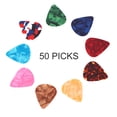 thumbnail image 2 of Celluloid Guitar Picks 50 PCs 0.46mm/0.7mm Gauge Available Ukulele Guitar Plectrum Instrument Accessory, 2 of 8