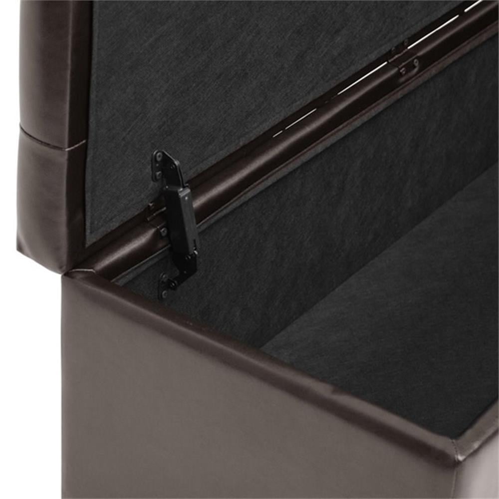 Baxton Studio Roanoke Contemporary Dark Brown Ottoman