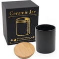thumbnail image 2 of Ceramic Jar with Lid 16oz Ceramic Kitchen Jar w/ Air Sealing Bamboo Lid 500ml, 2 of 3