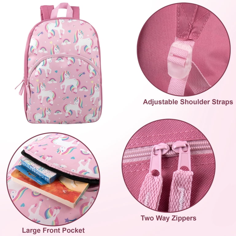 Trailmaker 15" Fun Printed Backpack, Unique Unicorns photo 4