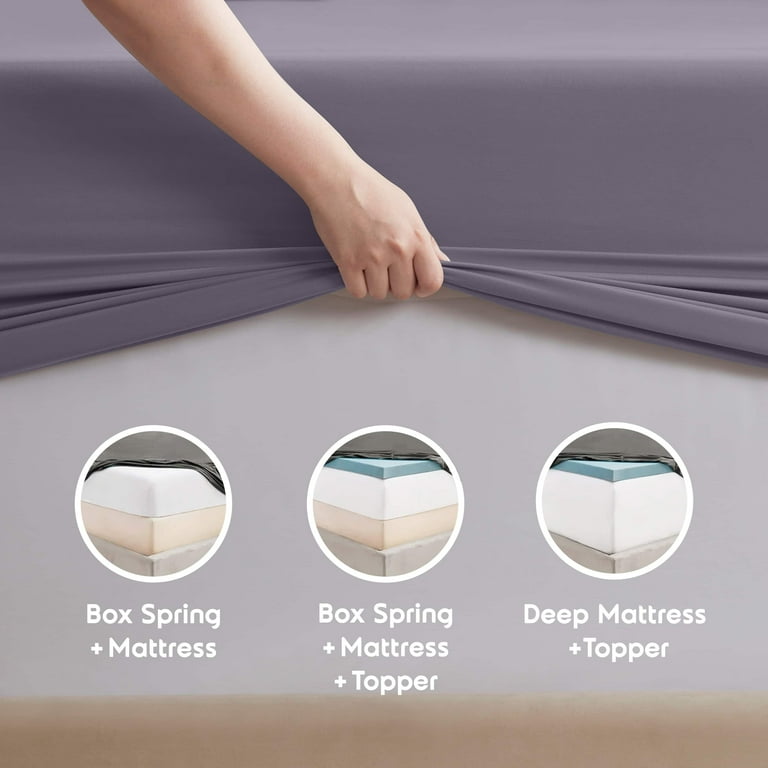 Lammaloe Extra Deep Pocket King Sheets, 6-Piece Set photo 6