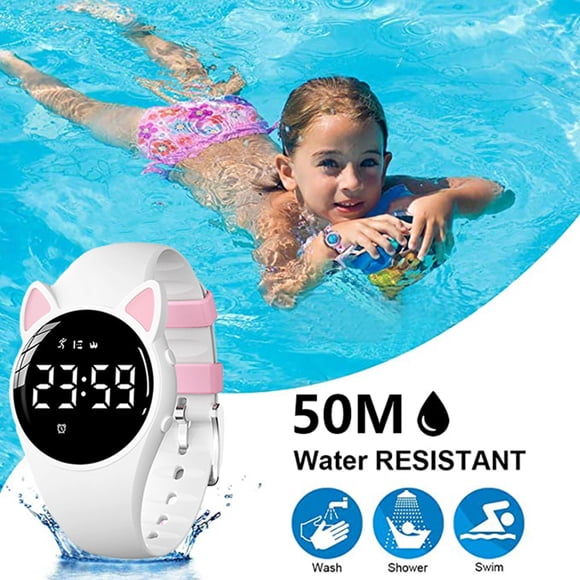 Reloj deportivo digital para niños, resistente al agua, relojes deportivos al aire libre con alarma, cronómetro, banda de silicona, regalo para niños y niñas