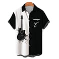 thumbnail image 2 of SHIXIAOO Chemises et Hauts d'Été pour Hommes Mode Loisirs Personnalité Instruments de Musique Imprimé Numérique 3D Manches Courtes Chemises pour Juniors, 2 of 4