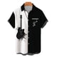 thumbnail image 3 of Camisas s Para Hombre Moda de verano para hombre Ocio Personalidad Instrumentos musicales Digital 3D Impreso Camisas y tops de manga corta (Clear, L), 3 of 4