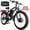 Black Gray, variant on (US in Stock)6000W Electric Bike for Adults, 45MPH Fast Ebike with 60V25Ah Removable Battery, 100 Miles Long Range Electric Dirt Bike, 26" Fat Tire E-Bike with Hydraulic Disc Brakes