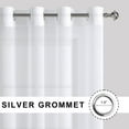 thumbnail image 6 of JIUZHEN White Sheer Curtains 84 Inches Long - Grommet Semi Transparent Light Filtering Window Drapes for Bedroom Living Room, 52Wx 84L, Set of 2 with Tiebacks, 6 of 8