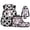 Pink Cow Print, variant on Aplkyhs Cute Capybara School Backpack Set 4Pcs with Lunch Box Pencil Case Water Bottle Holder with Strap Portable Lunch Bag for Elementary Primary Middle School Bookbag