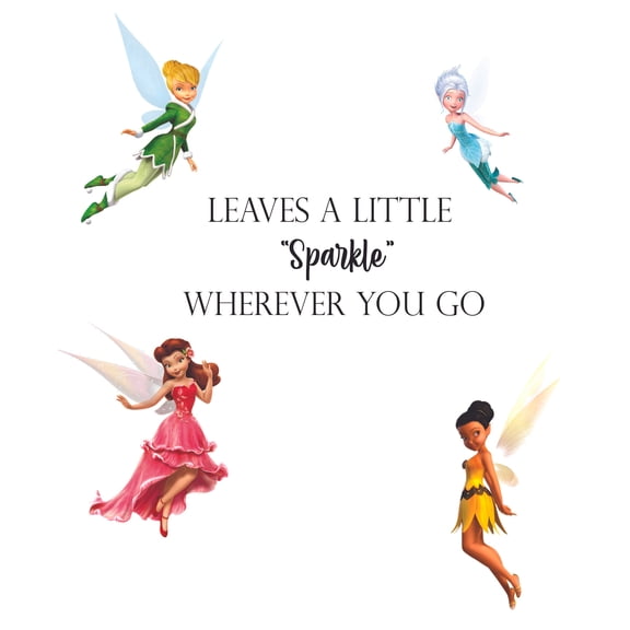 Little Sparkle Fairy Fairies Quote Cartoon Decors Wall Sticker Art Design Decal for Girls Boys Kids Room Bedroom Nursery Kindergarten House Home Decor Stickers Wall Art Vinyl Decoration (40x35 inch)