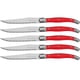 thumbnail image 1 of Cuchillos con Mango Ergonómico LaguioleRed 5 pza 23 cm Carmesí Acero Inoxidable Cuchillo para carne., 1 of 3