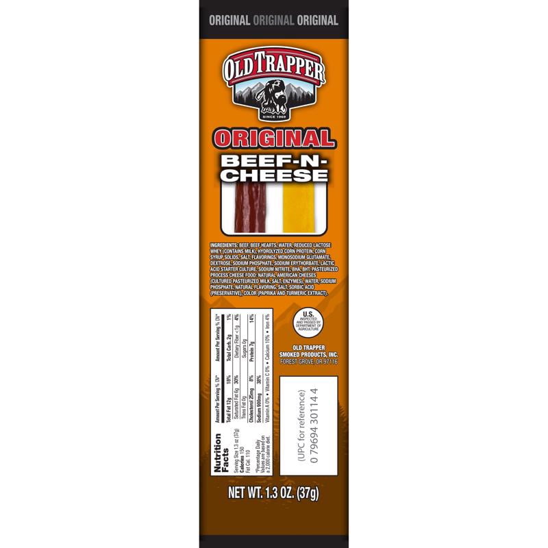 Old Trapper Smoked Products 9090936 1.3 oz Original Beef & Cheese