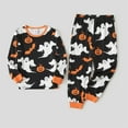 thumbnail image 2 of PatPat Halloween Pajamas Letter Pumpkin Ghost Print Family Matching Pajamas Sets, 2 of 6