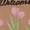 Brown Tulip, variant on REGALWOVEN Natural Coir Doormat, Front Door Mat Outdoor with Non-Slip Backing, Waterproof Welcome Mat for Scraper Rug Brown Flower 28" x 18"