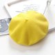 thumbnail image 1 of Wekity Hat Women Winter Beret, Wool Beret, Warm Hat Wool Knitted Hat, Yellow, 1 of 3