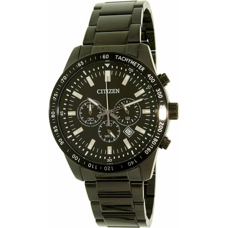 New Citizen Men s AN8077-54E Black Stainless Steel Chronograph Watch Authentic