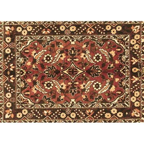 Ahgly Company Indoor Rectangle Persian Brown Traditional Area Rugs, 7' x 10'
