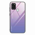 thumbnail image 1 of Dteck For Samsung Galaxy A21S Case Shockproof Luxury 9H Tempered Glass Back Soft TPU Bumper Border Phone Case Slim Protective Cover, purple, 1 of 1