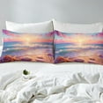 thumbnail image 5 of Erosebridal Romantic Beach Bed Sheets Set Queen Size, Pink Ocean Bed Sheets Queen, Sunset Bedroom Decor 4-Piece, 5 of 7