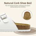 thumbnail image 2 of Mens Suede Flat Sandals Cork Footbed Slides 2 Straps Adjustable Buckle Slip On Summer with Comfort Shoes, 2 of 6