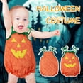thumbnail image 3 of Pekkaxy Baby Pumpkin Halloween Outfit, Sleeveless Toddler Bodysuit for Fall and Halloween Dress Up, 3 of 8
