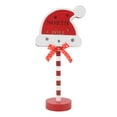 thumbnail image 2 of Xmas Table Lamp, Battery Operated North Poles Sign Light Composite Wood  for Fireplace, 2 of 7