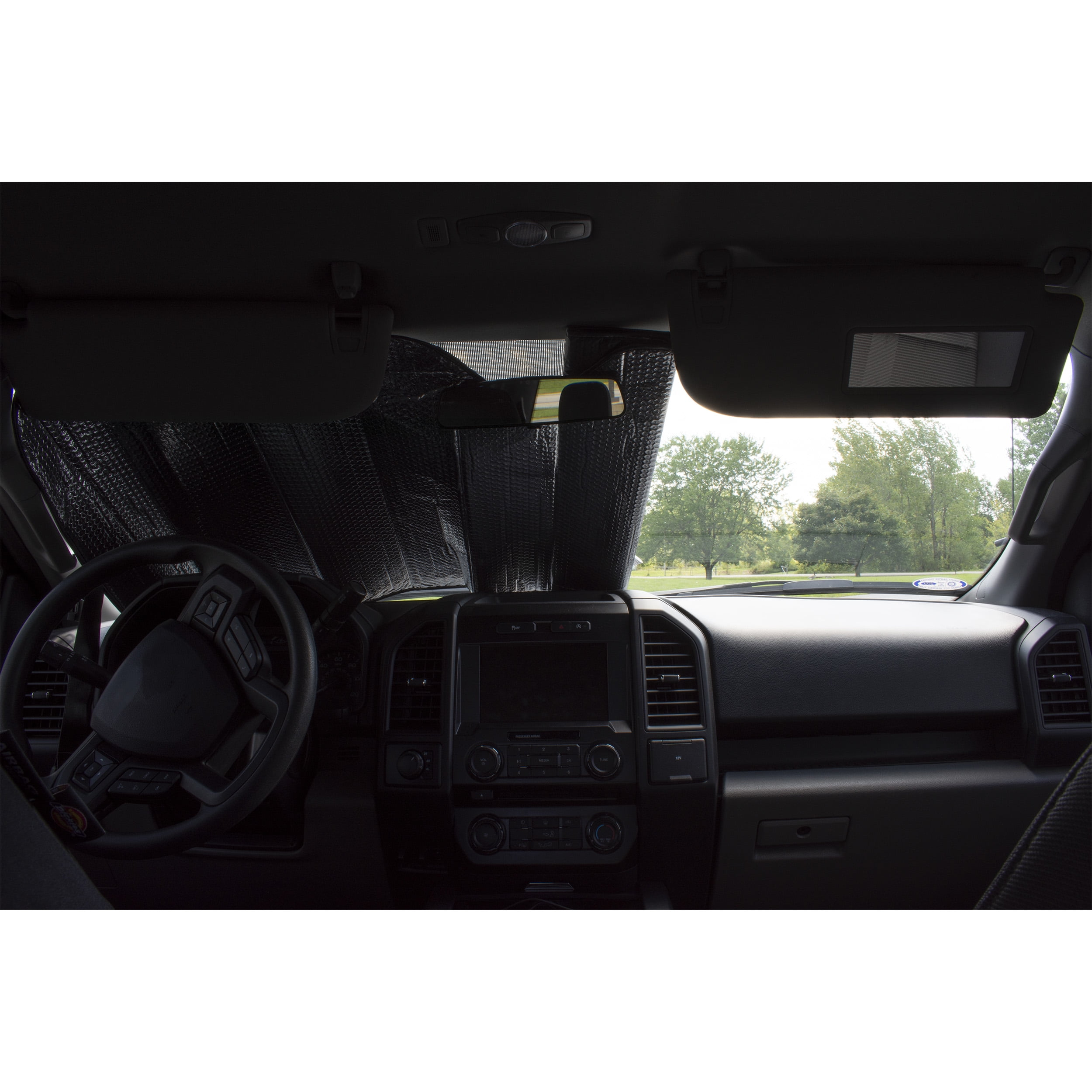 (2 pack) Genuine Dickies Universal Accordion Auto Sunshade, Carbon Fiber, 40736WDI