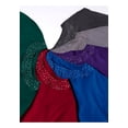 thumbnail image 4 of Catherines Women's Plus Size Embellished Poncho, 4 of 6